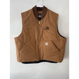 CARHARTT Quilt Lined Duck Canvas Vest Workwear Union USA Made Men’s 2xl